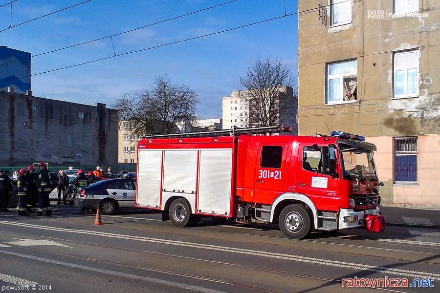 Wypadek na ul. Łagiewnickiej w Łodzi (1)