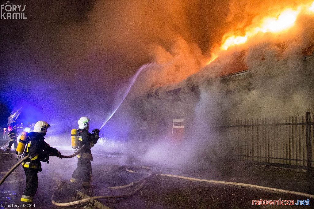 Pożar hali w Olsztynie