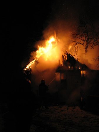 Pożar budynku 06.01.2009