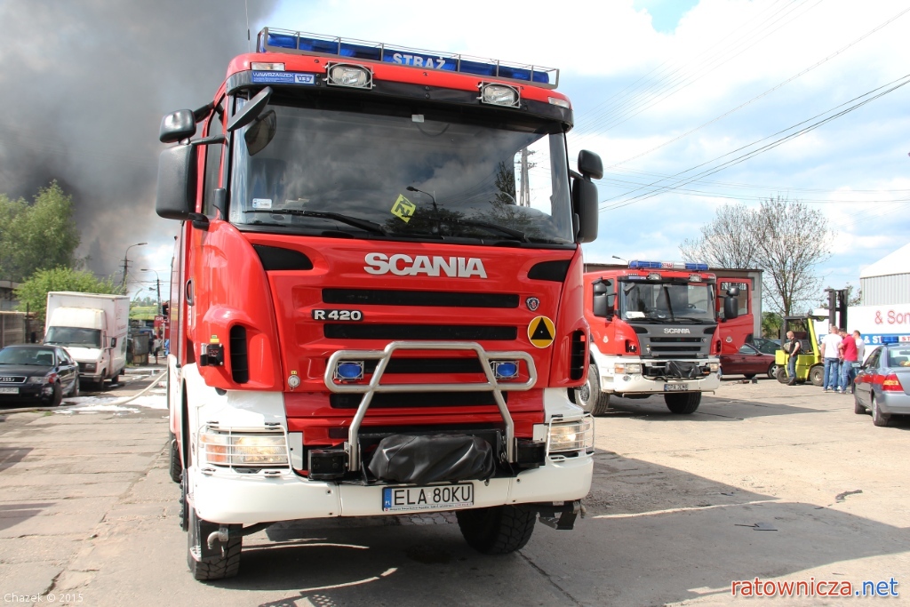 Pożar hali magazynowej przy ul. Karniszewickiej w Pabianicach [40]