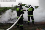 Pożar na nieużytkach przy ul. Pogodnej w Pabianicach
