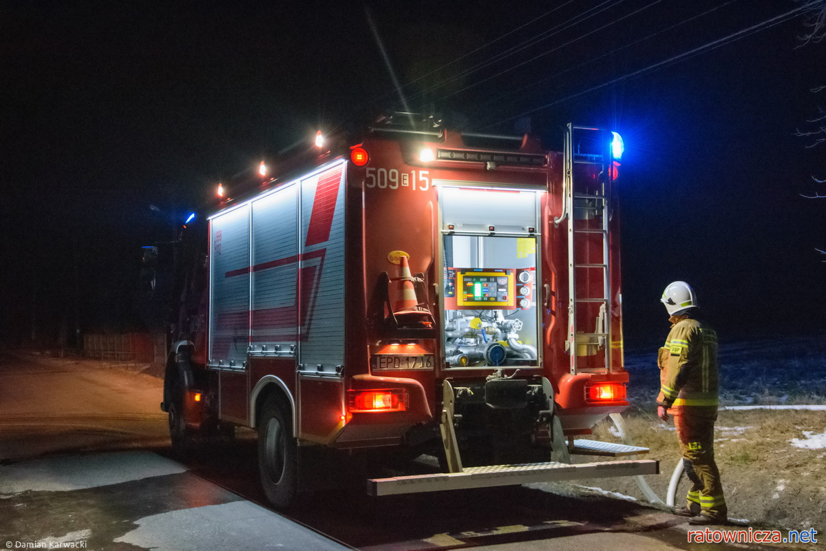 20.01.2026. Pożar budynku w m. Leokadiew [3]
