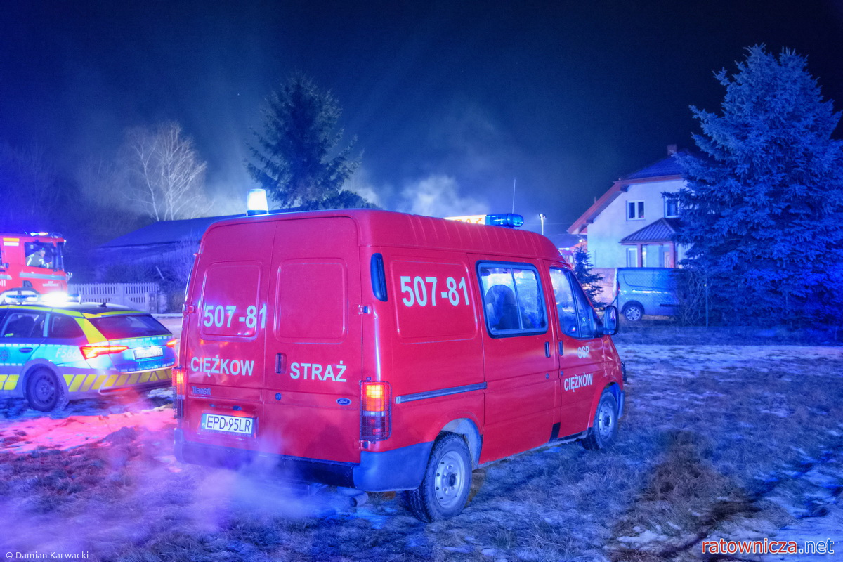20.01.2026. Pożar budynku w m. Leokadiew [7]
