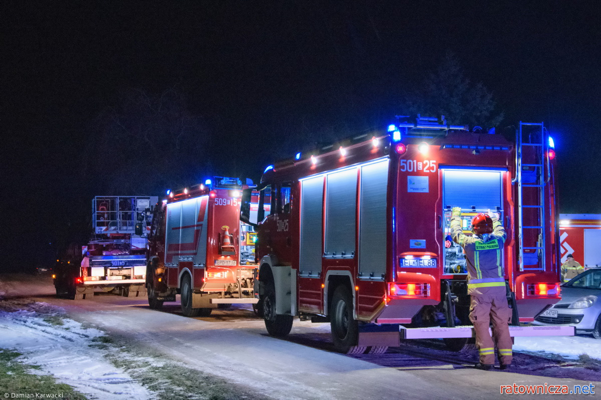 20.01.2026. Pożar budynku w m. Leokadiew [8]