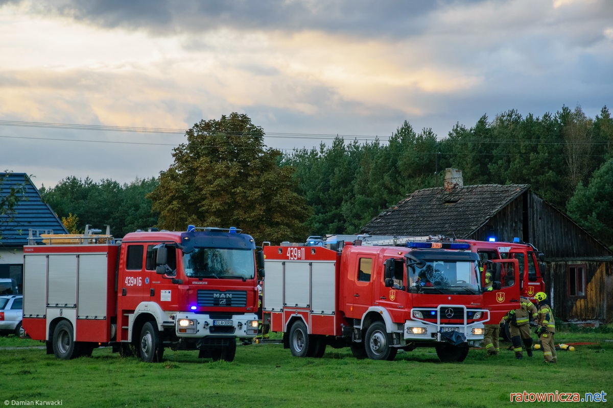 13.10.2024. Pożar budynków gospodarczych w m. Anielin [6]