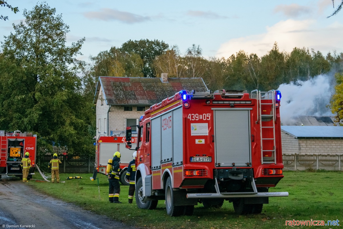 13.10.2024. Pożar budynków gospodarczych w m. Anielin [1]