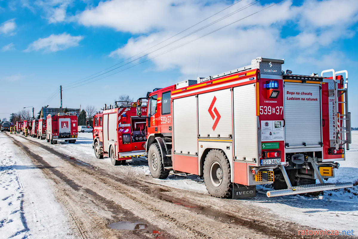 09.02.2026. Pożar budynków gospodarczych w m. Grójec Mały [1]