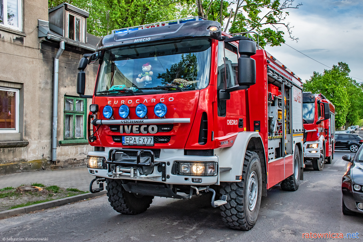 06.05.2026. Pożar budynku mieszkalnego przy ul. Powstańców Warszawy w Pabianicach [2]