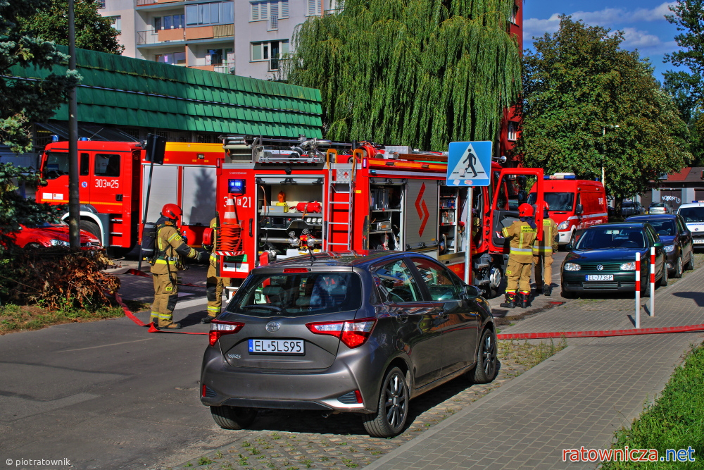 30.08.2026. Pożar mieszkania przy ul. Florecistów w Łodzi [4]
