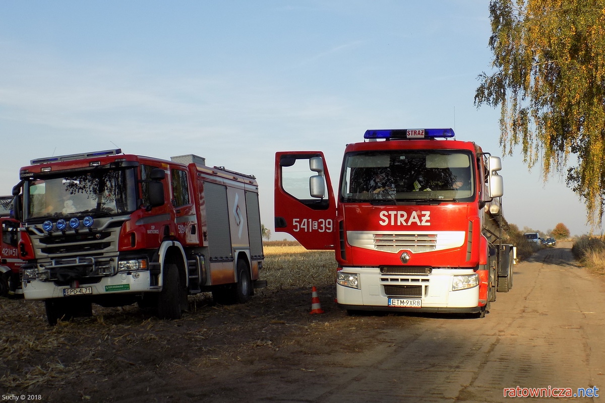 10.10.2018. Pożar składowisk odpadów w m. Grabów [9]